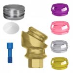 Angular Titanium Locator Attachment Concave 30° Premium Set + 4 Sillicone + Metal Cap + Protective Disc Internal Hex (SP)