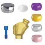 Angular Titanium Low-Profile Lock 18° Premium Set + 4 Sillicone + Metal Cap + Protective Disc Internal Hex (SP)