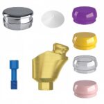 Angular Titanium Low-Profile Lock 30° Premium Set + 4 Sillicone + Metal Cap + Protective Disc Internal Hex (SP)