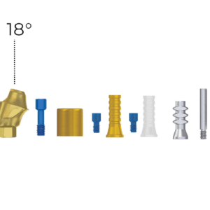 Angular Premium Multi-Unit Abutment 18° Full Set (11 part's) - Internal Hex (SP)