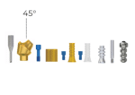 Angular Premium Multi-Unit Abutment 45° Full Set (11 part's) - Internal Hex (SP)