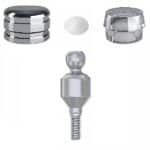 Slim 3.0 Titanium Ball Attachment Premium Set + 1 Sillicone + Metal Cap + Protective Disc Internal Hex (SP)