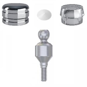 Slim 3.0 Titanium Ball Attachment Premium Set + 1 Sillicone + Metal Cap + Protective Disc Internal Hex (SP)