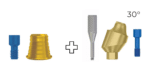 AMG Angular Multi-Unit Abutment 30° + Titanuim Base For Multi Unit - Internal Hex