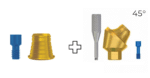 AMG Angular Multi-Unit Abutment 45° + Titanuim Base For Multi Unit - Internal Hex