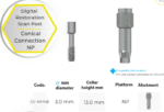 AMG Scan Body For Narrow Platform ®V7 Implant - NP - Conical Connection - Image 3