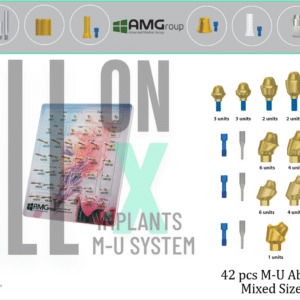 AMG ®All On X Kit - 42 pcs Multi Unit Abutment Mixed Size's - Internal Hex