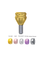 Straight Titanium LocKit Attachment Premium Set + 4 Sillicone + Metal Cap + Protective Disc - Conical Connection (NP) - Image 2