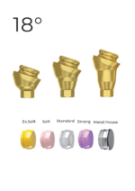 Angular 18° LocKit Attachment Premium Set + 4 Sillicone + Metal Cap + Protective Disc - Conical Connection (NP)