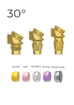 Angular 30° LocKit Attachment Premium Set + 4 Sillicone + Metal Cap + Protective Disc - Conical Connection (NP)