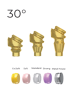 Angular 30° LocKit Attachment Premium Set + 4 Sillicone + Metal Cap + Protective Disc - Conical Connection (RP)