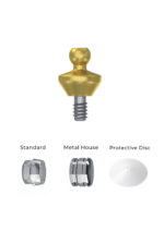 Straight Titanium Ball Attachment Premium Set + 1 Sillicone + Metal Cap + Protective Disc - Conical Connection (NP) - Image 7